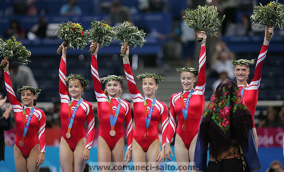 Russian Women S Gymnastics Team Awards 2004 Athens Summer Olympics Gym Chat Sports Network