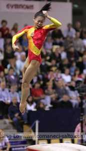 Cheng Fei vault twist - Aarhus Worlds 2006 